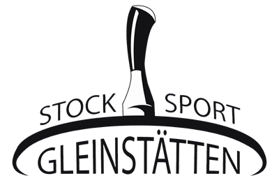 Logo Schriftzug schwarz Stocksport Gleinstätten in einem stilisierten Eisstock