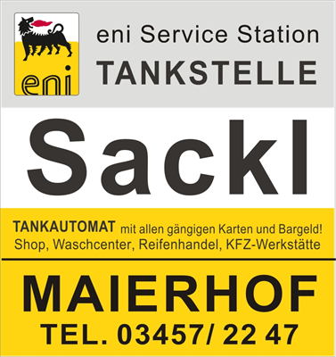 Sackl Tankstelle Visitenkarte