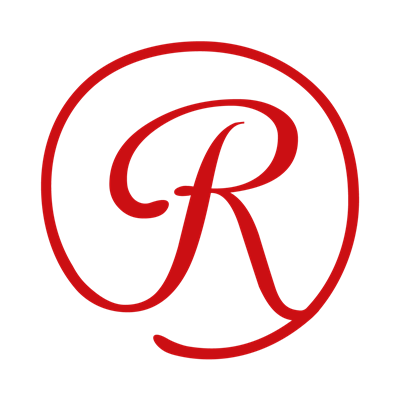 Rotes R in einem roten Kreis